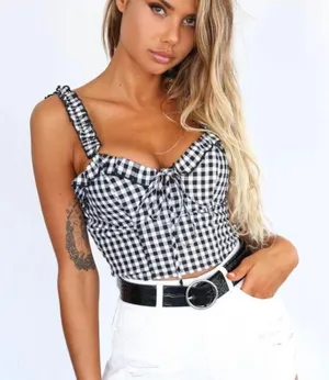 Tiger Mist Gingham Top thumbnail 2