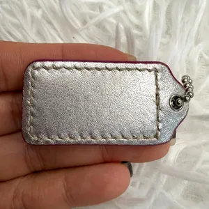 1.5" COACH Patent Leather Fob Bag Charm Hang tag Hangtag thumbnail 2