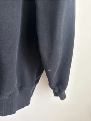 For Love & Lemons Alex Oversized Crewneck Sweatshirt Black Embroidered Medium thumbnail 8