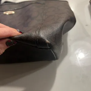 Coach Peyton Signature Pocket Tote Black and Brown Signature thumbnail 6