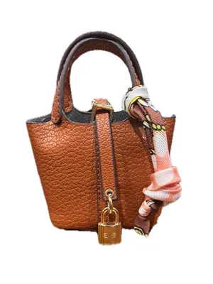 Source Unknown NWOT Mini Bucket Picotin Lock Style Purse/Keychain thumbnail 1