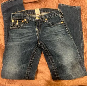 True Religion Dark Wash Women's Jeans - Classic Straight Leg thumbnail 1
