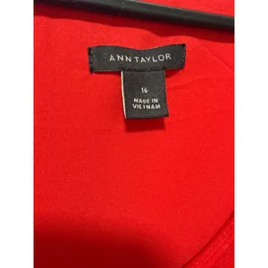 Ann Taylor plus size Red Side Button Sheath Dress Short Sleeve Scoop Neck Lined‎ thumbnail 11
