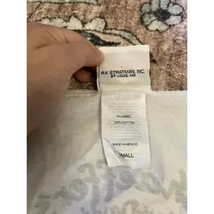 Harley Davidson White Tank Rhinestone Front Blue Trim Women's Small Schaefers PA thumbnail 7