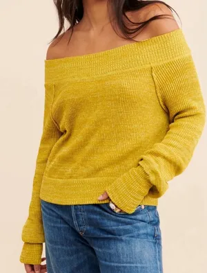 Free People Sugar Rush Sweater Off-The-Shoulder thumbnail 1
