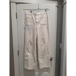 Madewell Perfect Vintage Wide Leg Jeans Size 32 Tall White Canvas High‎ Rise thumbnail 2