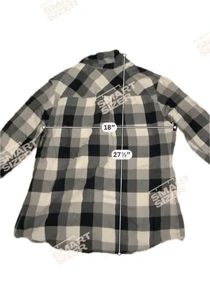 Guide Series Flannel Button Up Large Plaid Black White Collared Pockets Casual thumbnail 3