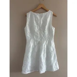 Lulus Exquisite Moments White Floral Jacquard Sleeveless Mini Dress Size Large thumbnail 5
