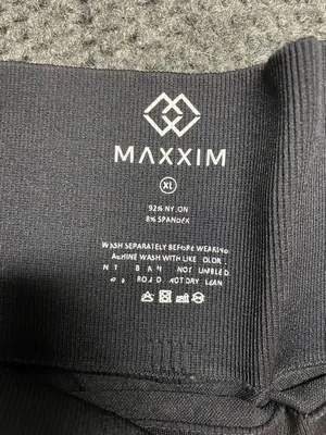 Maxxim womens shapewear leggings black size XL compression tummy control thumbnail 2