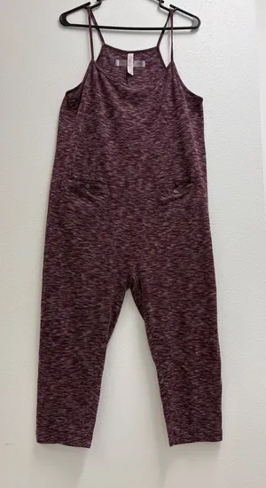 Victoria's Secret Burgundy Spaghetti-Strap Pajama capri Jumpsuit Small thumbnail 1