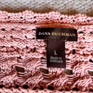 Dana Buchman Women's Pink Thick Heavyweight Crochet Vintage y2k Sweater Large thumbnail 4