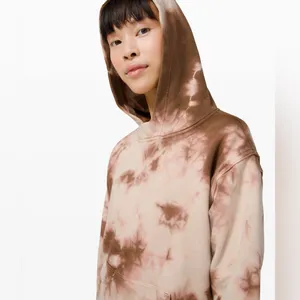 Lululemon All Yours Hoodie‎ Earth Dye Clay Size 12 Tie Dye Pullover Sweatshirt thumbnail 2