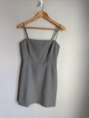 Aritzia Wilfred Classic 90s Spaghetti Straps Mini Dress - Black White - US 8 thumbnail 3