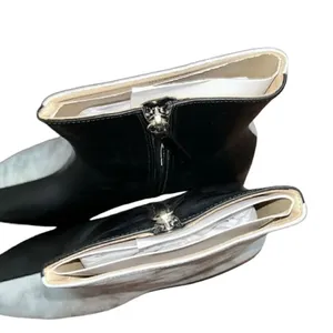 Oasis's Society Color Block Silver Black Anke Boots(Size 8.5) Silver thumbnail 8