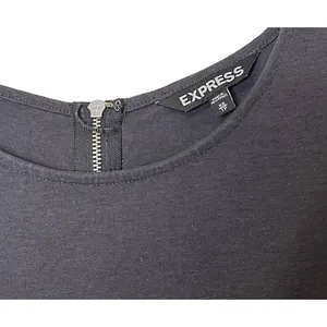 Express Women's T-Shirt Dress Long Sleeve Fit &‎ Flare Stretch Crewneck Gray XS thumbnail 6