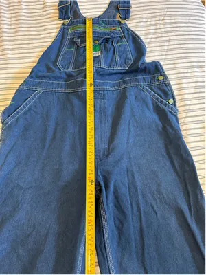 Women's Liberty Denim Overalls Size 30 Blue and Green thumbnail 10
