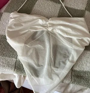 Princess Polly White Backless Tie Top thumbnail 6