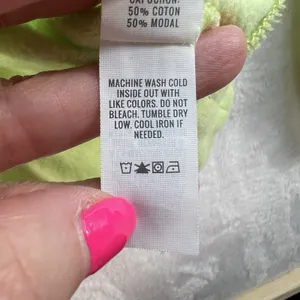 Aerie Offline XL Cropped Boxy Hoodie Lime Neon Green Pullover Sweatshirt Women thumbnail 8