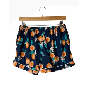 Joyspun Pajama Set Women Small Blue Orange Citrus Floral Print Short Sleepwear thumbnail 7