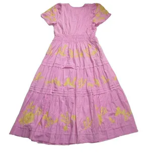 Anthropologie NWT Somerset Maxi in Pink Embroidered Edition Dress L thumbnail 11