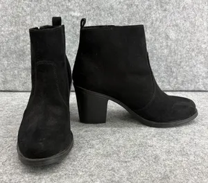 H&M Black suede Ankle Booties size 7 38 thumbnail 1