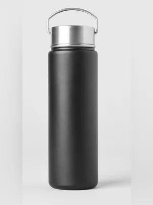 ALO Yoga Black Aluminum Water Bottle with Carry Handle NWT 24oz thumbnail 2