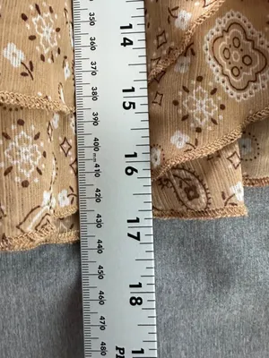 Aerie Women’s Small Chiffon Wrap Skirt Paisley Brown Bandana Print Boho Summer thumbnail 9