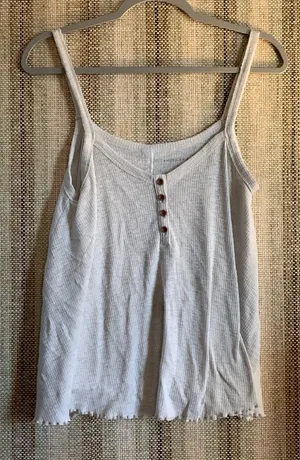 American Eagle Tank Top Shirt Summer White Women Size M Bohemian thumbnail 1