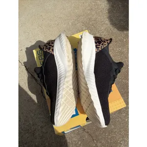 Skechers BOBS Sport Hands Free Slip-Ins Womens 8 Black Leopard NIB Memory Foam thumbnail 4