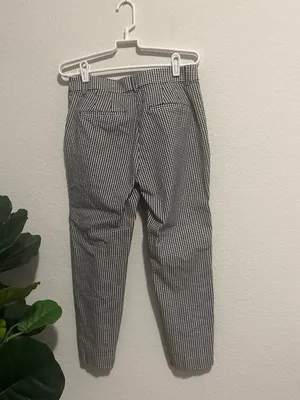The loft size 4 curvy the perfect straight curvy black white gingham thumbnail 3
