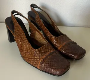Via Spiga Woven Brown 3” Block Heels in Size 6M 56 thumbnail 1