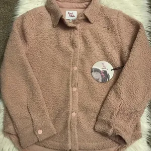 NWT Pink Petals Los Angeles light Pink sherpa coat jacket thumbnail 2