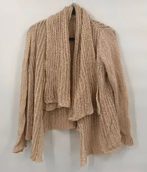 Anthropologie‎ Knitted & Knotted Fringed Circle Cardigan size medium thumbnail 1