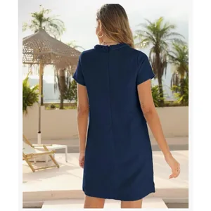 NEW Tweed Mini Crew Neck Career Elegant Dress S thumbnail 2