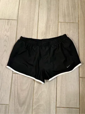 Nike Black Athletic Shorts with White Trim thumbnail 2