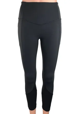Lululemon Women's Black High Rise Elastic Waistband Ankle Activewear Leggings 4 thumbnail 1