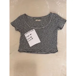 Madewell Westville Crop Tee‎ XS Striped Scoop Neck Ribbed Short Sleeve Crop Top thumbnail 5