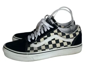 Vans Old Skool Checkerboard Black White Sneakers US 7 Men 8.5 Women With Box thumbnail 1