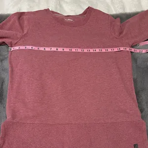 L.L. Bean Women's Size Small Heathered Pink Pullover Sweatshirt thumbnail 5