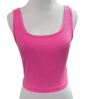 SHEIN Pink Crop Tank Top thumbnail 1