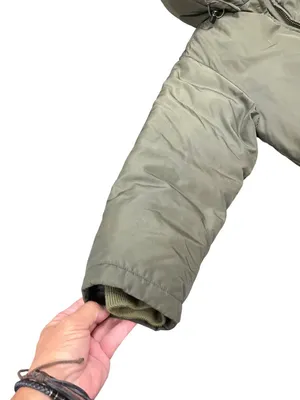 Lands End wms olive green petite hooded long winter parka coat sz M SKU 10-781 thumbnail 5