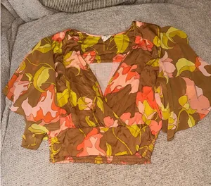 Anthropologie Tiny floral top thumbnail 1