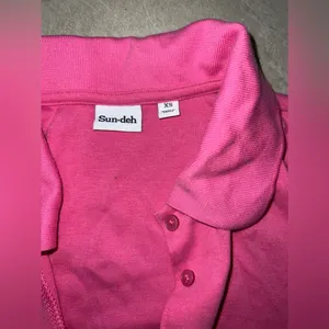 Aritzia Sunday Best Audio Top - Cropped Knit Buttondown Polo thumbnail 2