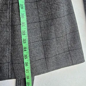 Calvin Klein‎ Womens Grey Glen Plaid Double Breasted Belted Trench Coat Size 10 thumbnail 11