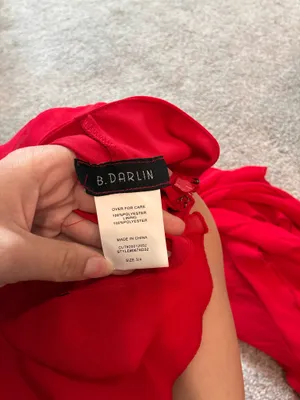 bright red maxi prom dress ruffle thumbnail 3