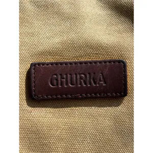 Vintage Ghurka Field Bag Crossbody Tan Canvas Brown Leather Safari Messenger Y2K thumbnail 2