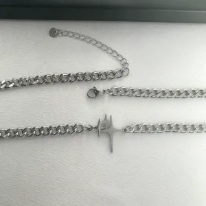 Link Chain Star Necklace for Men Women Streetwear Punk Hip Hop Unisex Style thumbnail 3