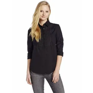 U.S. Polo Assn. Women's Long Sleeve Stretch Black Cotton Pullover Shirt Size XL thumbnail 6