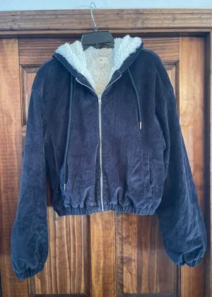 Nordstrom brass plum corduroy Sherpa lined jacket medium thumbnail 1