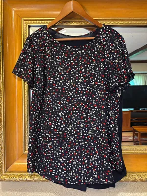 Red, White & Blue Flutter Sleeve Top - Size XL thumbnail 1